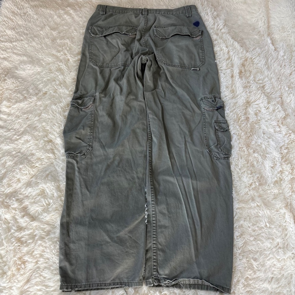 Vintage Levis SilverTab Khakis Cargo Pants Green 34x34 90s Skater Baggy Wide Leg